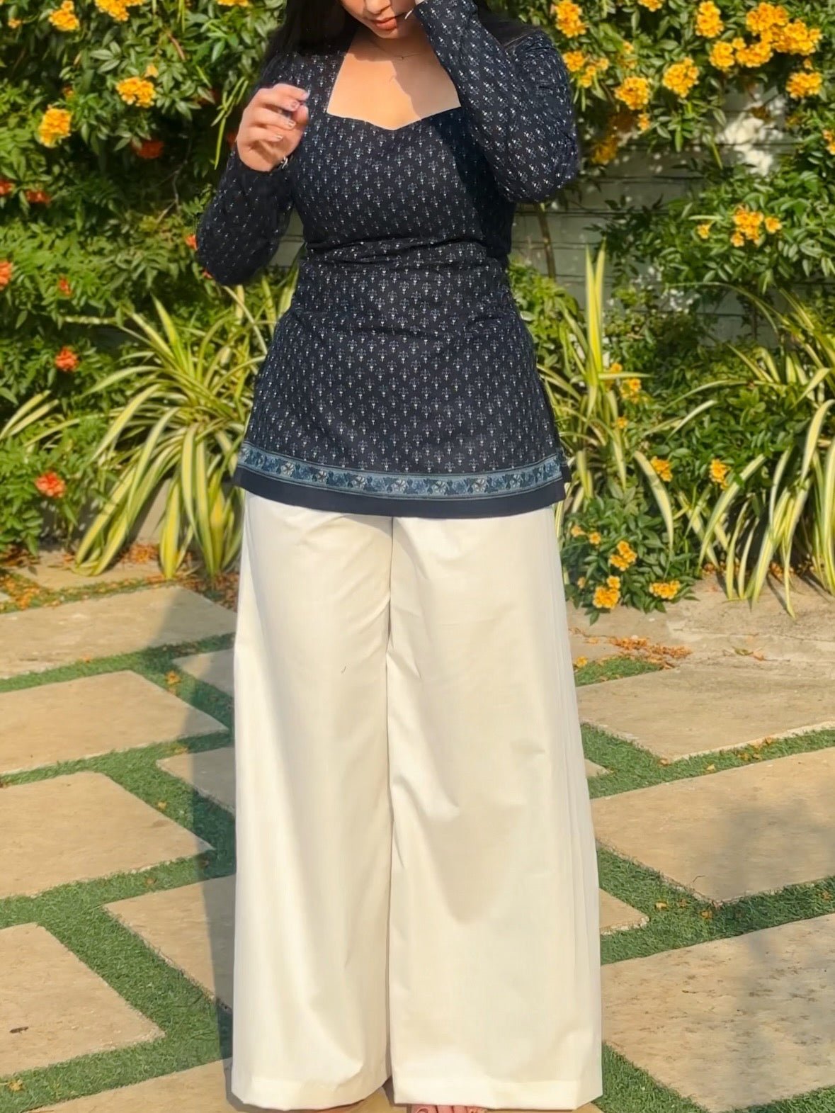 Blue Bloom Full sleeves Set - Chaayafashion