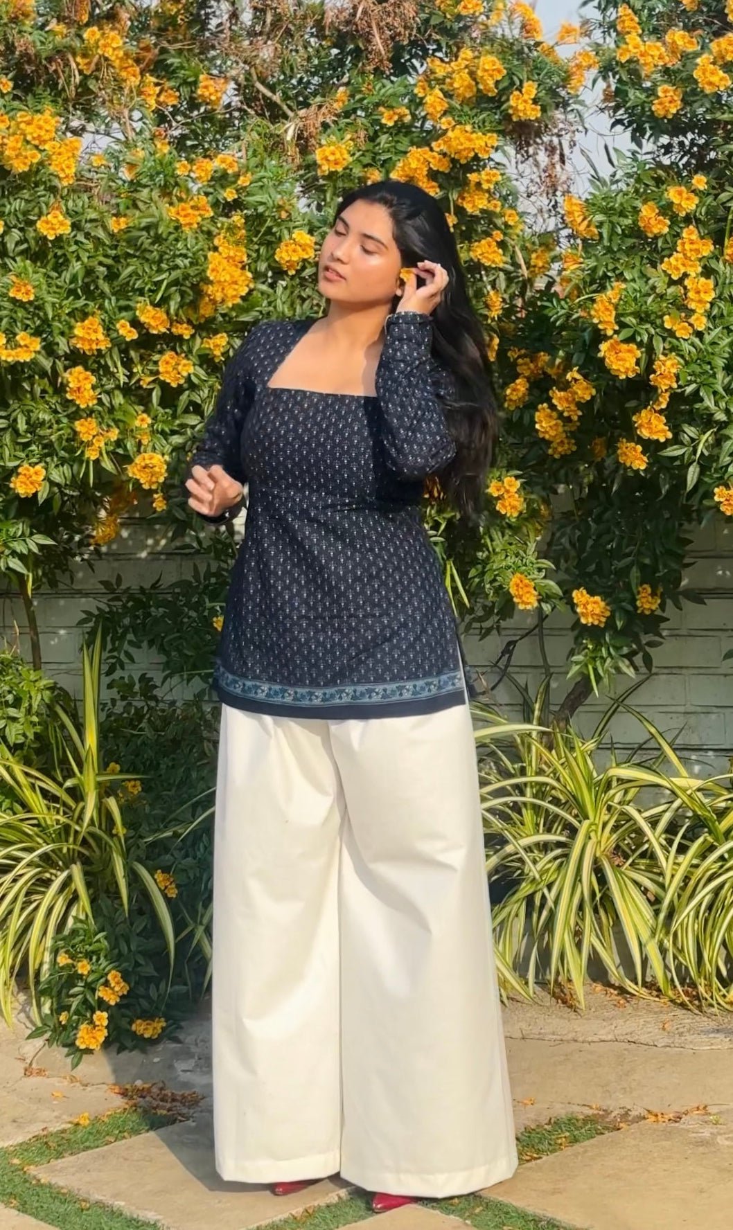 Blue Bloom Full sleeves Set - Chaayafashion