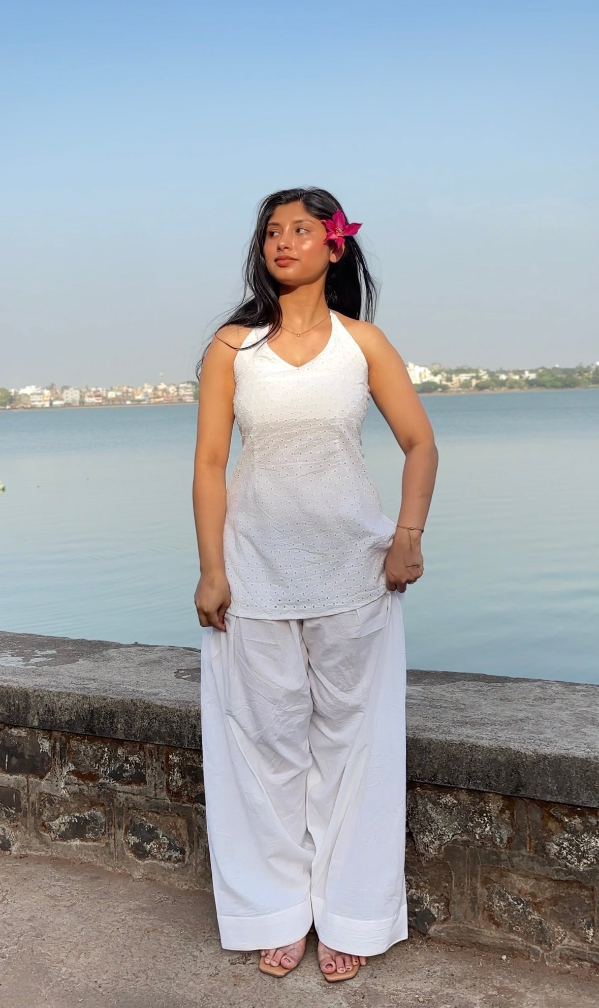 Eira Halter Neck Corset back Set - Chaayafashion