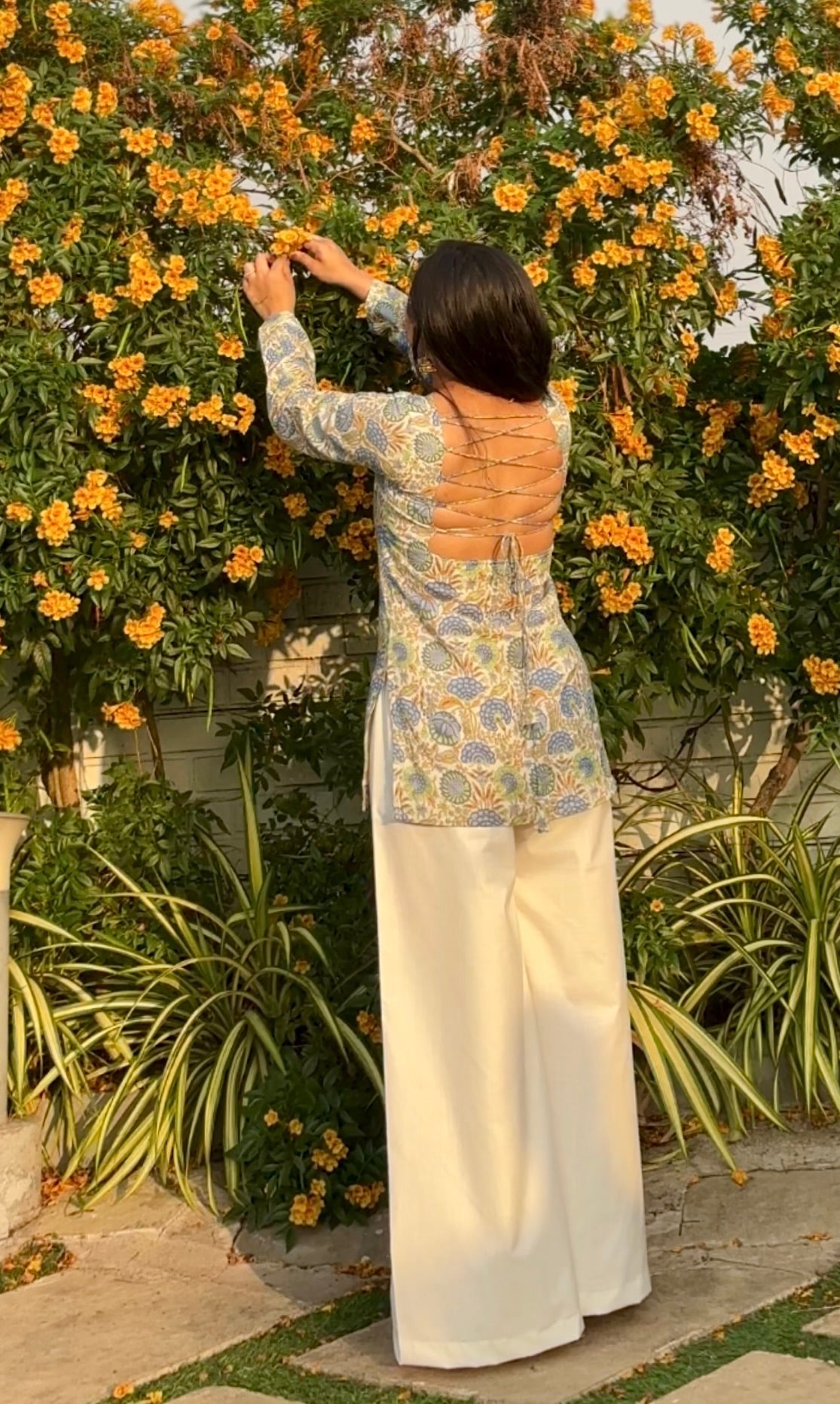 Ivory Bloom Full sleeves set - Chaayafashion