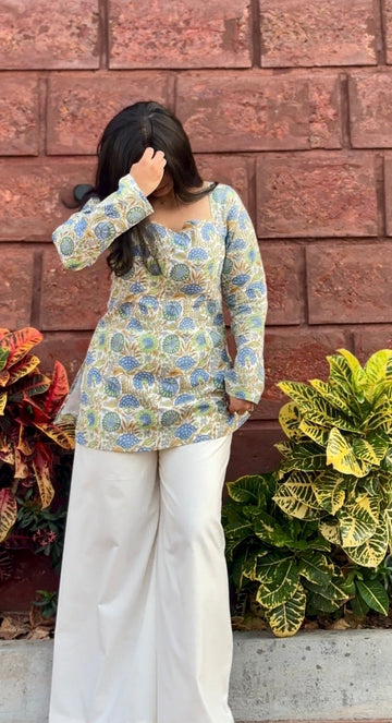 Ivory Bloom Full sleeves set - Chaayafashion